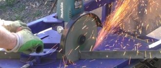 Cutting machine from a grinder that can be cut
